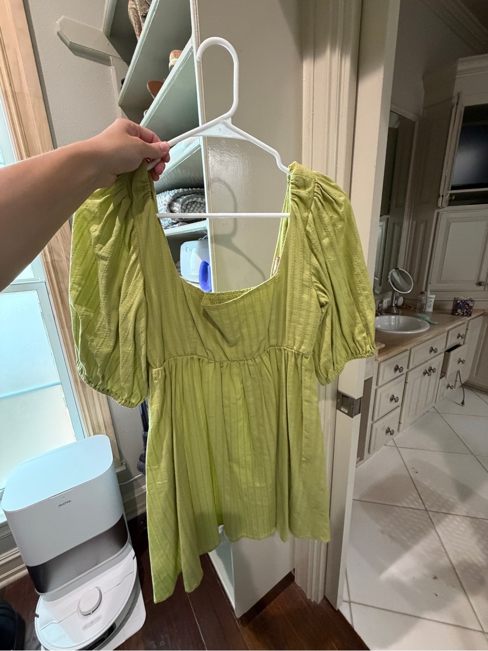Show Me Your MuMu Lime Green Puff Sleeve Mini Dress